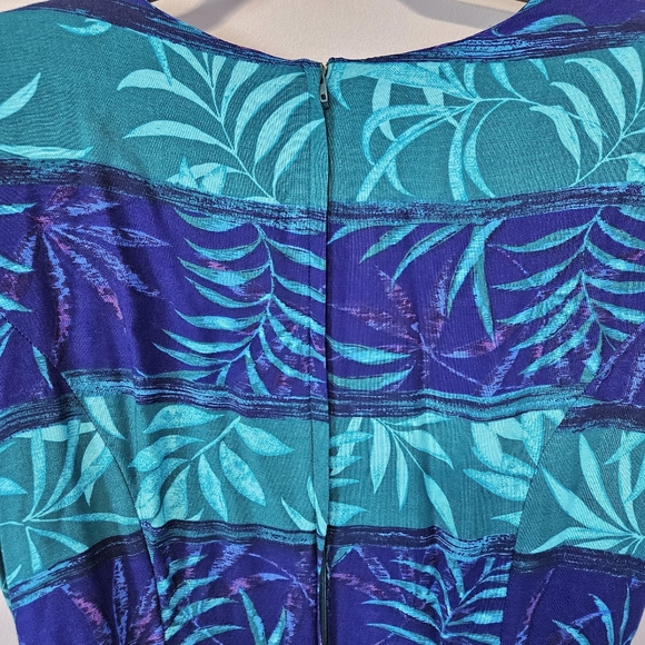 Vintage 80s botanical dress - Picture 6 of 8